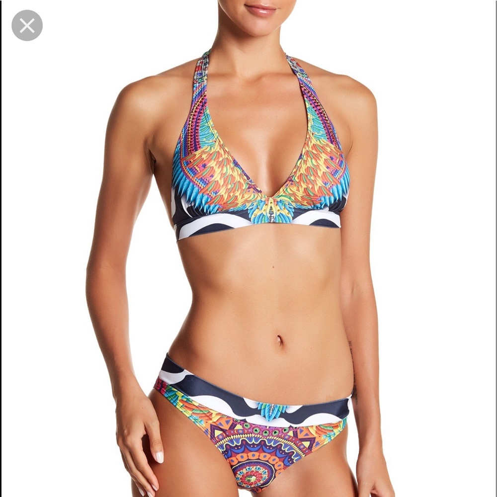 NWT La Moda 2pc Embellished Bralette Bikini Set